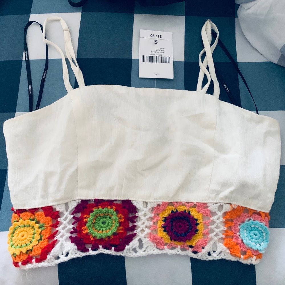 Forever 21 Woven Crochet Top Cami